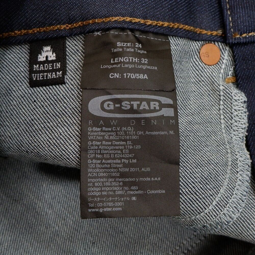 G Star Raw Contour Skinny Jeans Size 24 Womens 3301 Blue Denim Measures 24 x 31 - Picture 8 of 13
